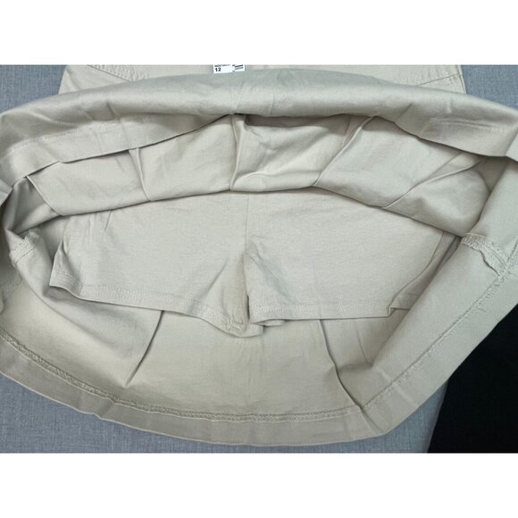 Lot of Two The Children's Place Girl's Black and Tan Side Zip Mini Uniform Skirt - Picture 6 of 11